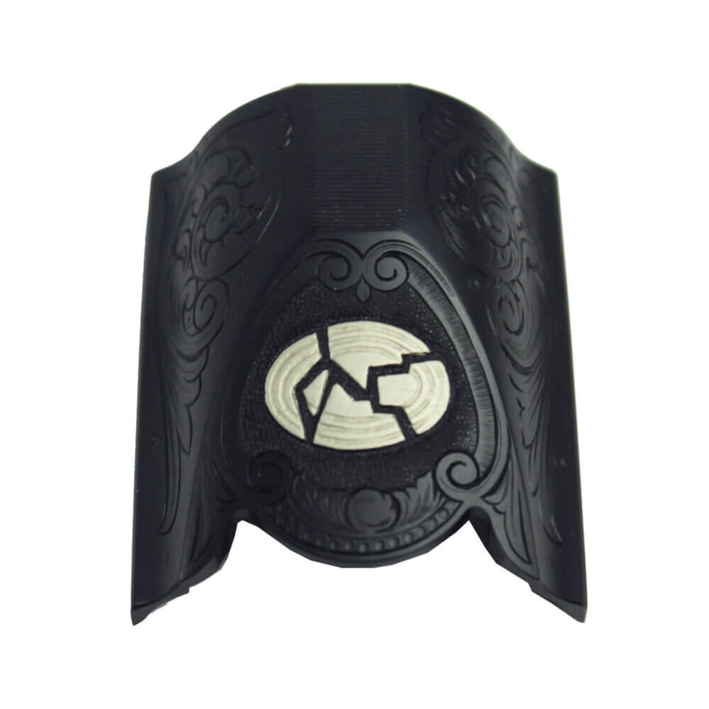 K-80 Top Latch, Blue, Super Scroll, Silver Broken Target