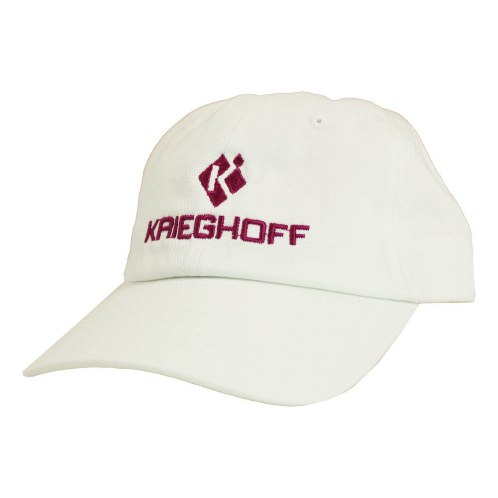 Krieghoff Cotton Twill Hat, White/Pink