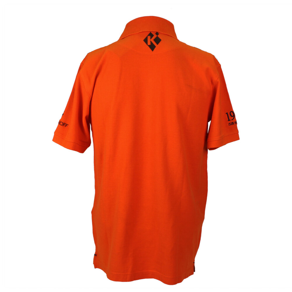 “Hubert” Cotton Polo Shirt by Club Interchasse, Orange