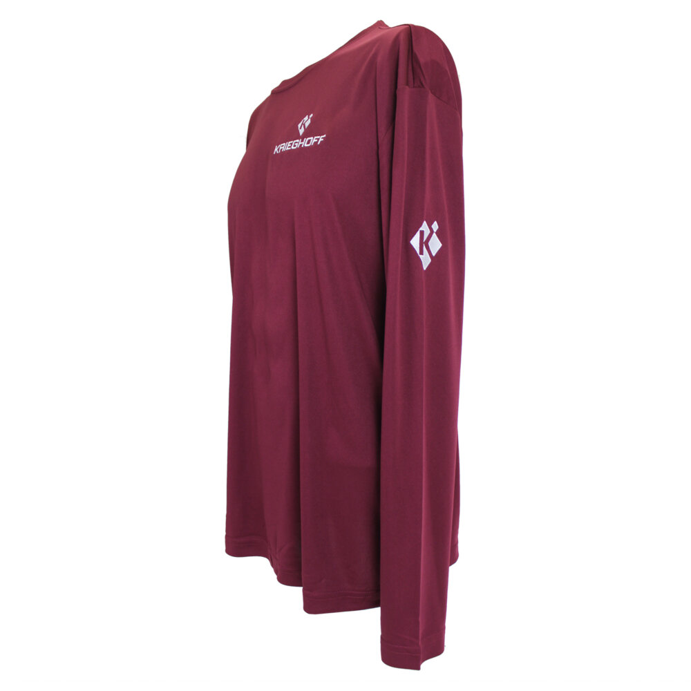 Krieghoff Long Sleeve Performance T-Shirt, Maroon