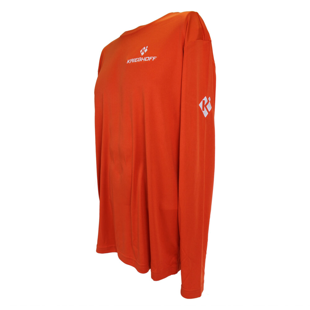 Krieghoff Long Sleeve Performance T-Shirt, Deep Orange
