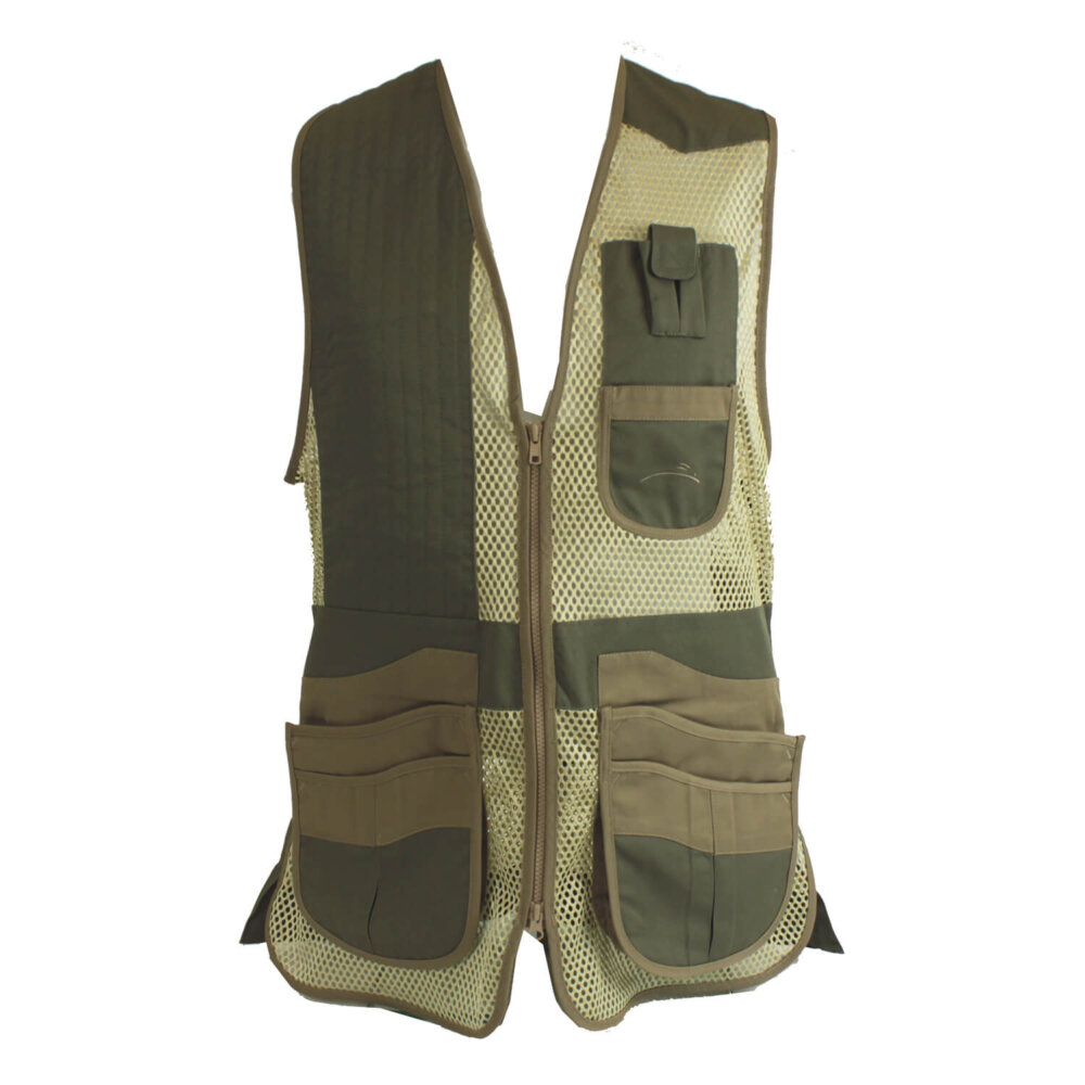 Krieghoff Mesh Vest by Wild Hare – Left Handed, Sage and Khaki