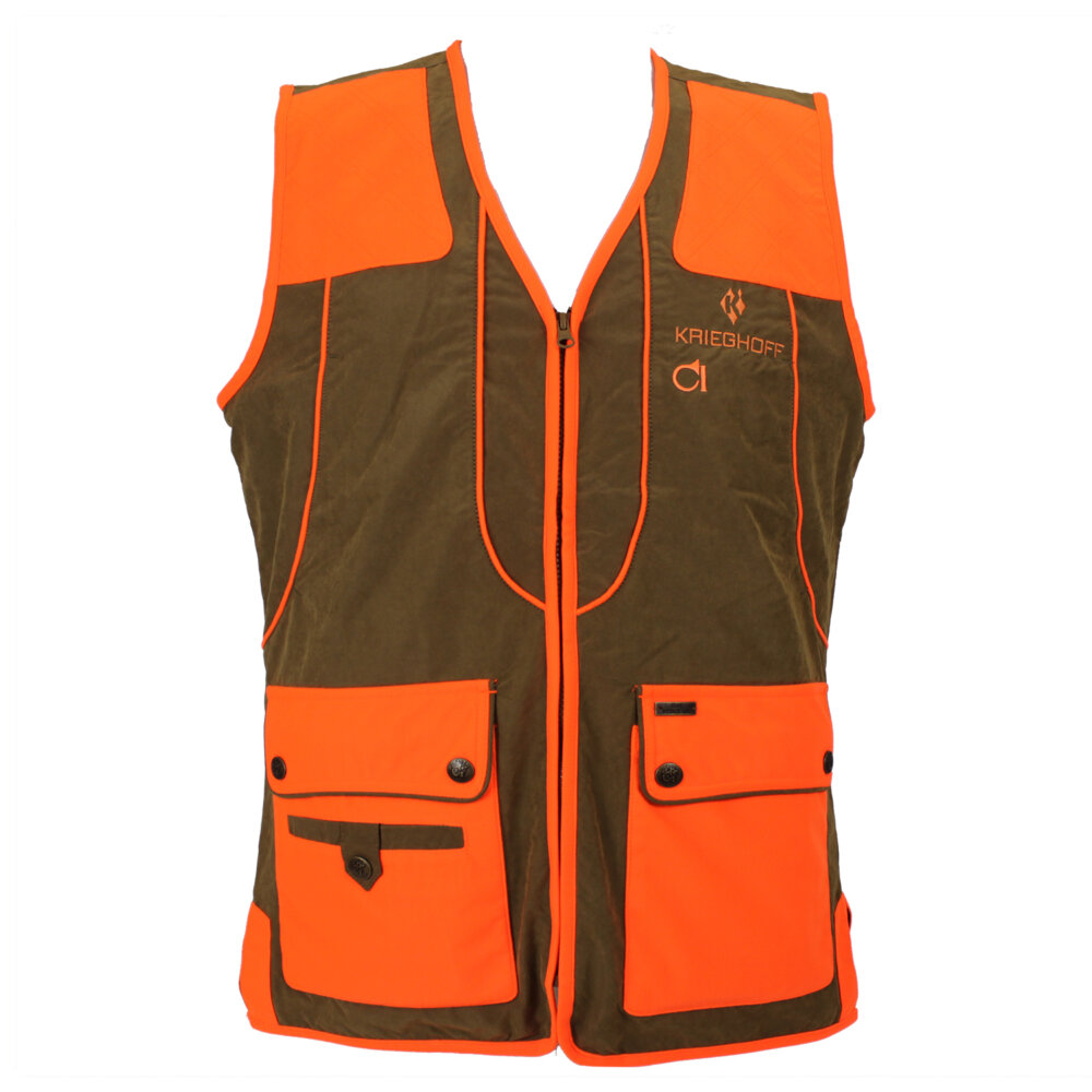 “Cevrus” Hunting Vest by Club Interchasse, Brown/Orange